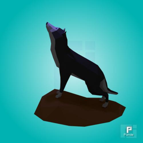 Wolf Low Poly (Rigged) preview image